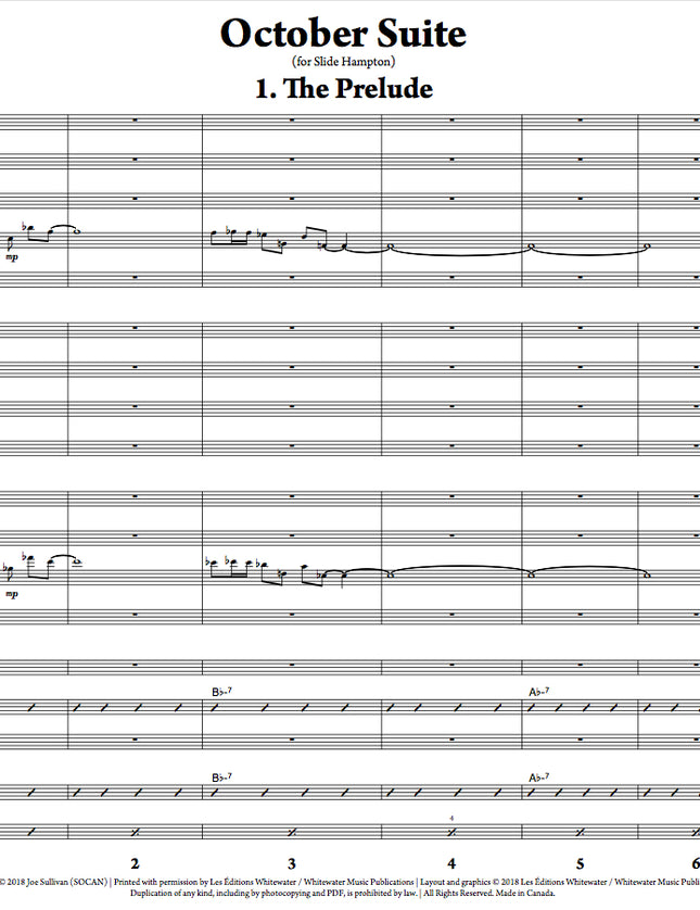 October Suite: 1. The Prelude - Joe Sullivan