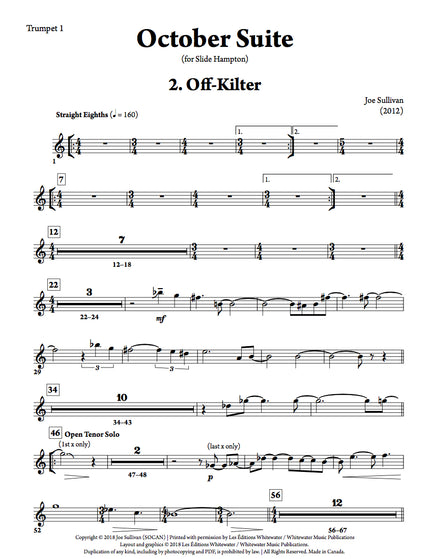 October Suite: 2. Off-Kilter - Joe Sullivan