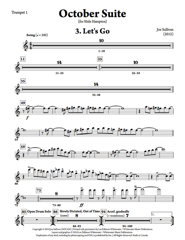 October Suite: 3. Let's Go - Joe Sullivan