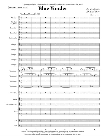 Blue Yonder - Christine Jensen (Study Score)