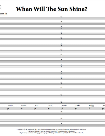 When Will The Sun Shine? - Greg Runions
