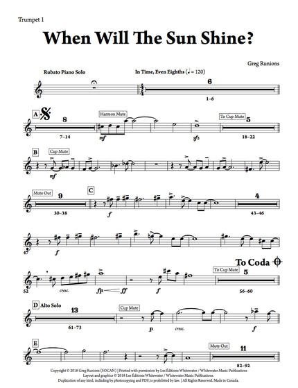 When Will The Sun Shine? - Greg Runions