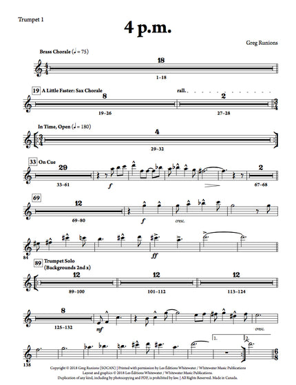 4 p.m. - Greg Runions