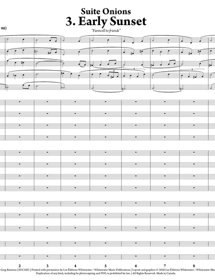 Suite Onions: 3. Early Sunset - Greg Runions