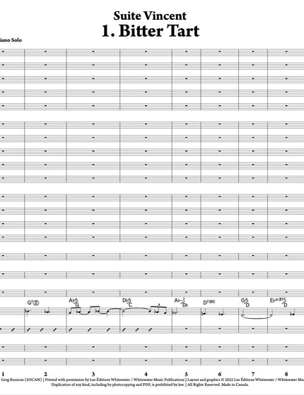 Suite Vincent: 1. Bitter Tart - Greg Runions