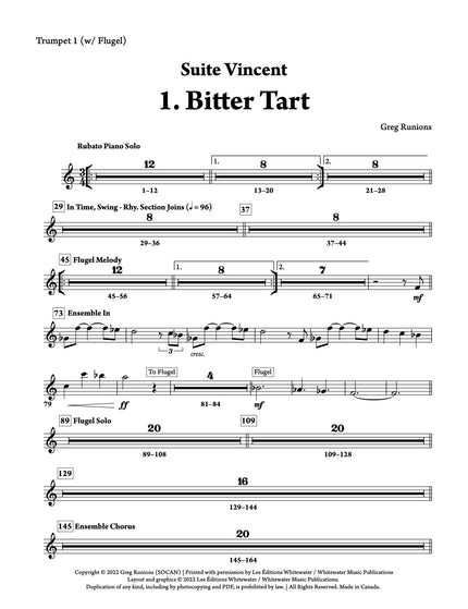 Suite Vincent: 1. Bitter Tart - Greg Runions