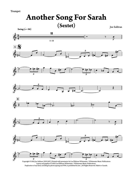 Another Song For Sarah (Sextet) - Joe Sullivan
