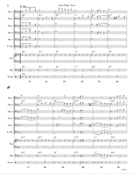 Joyce Tango (6 Trombones & Rhythm) - Richard Gagnon