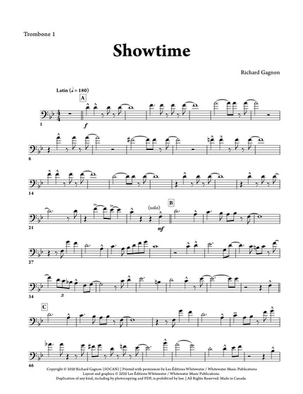 Showtime (6 Trombones & Rhythm) - Richard Gagnon