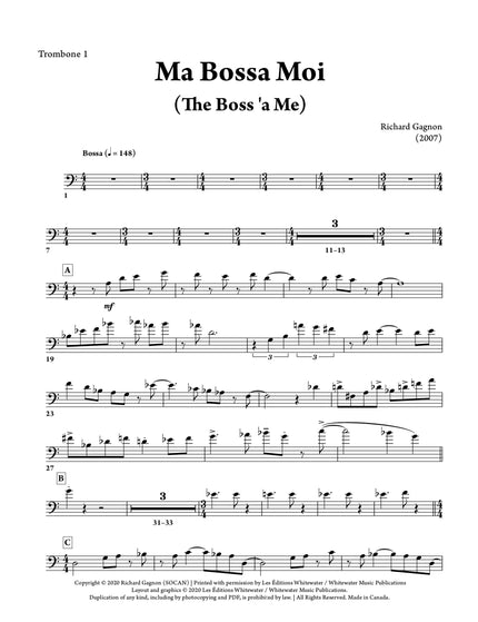 Ma Bossa Moi (6 Trombones & Rhythm) - Richard Gagnon