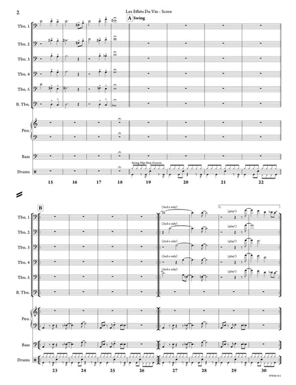 Les Effets Du Vin (6 Trombones & Rhythm) - Richard Gagnon