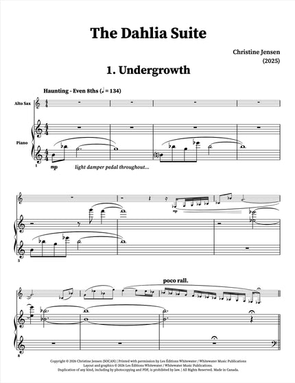 Christine Jensen - The Dahlia Suite (Alto Sax & Piano)