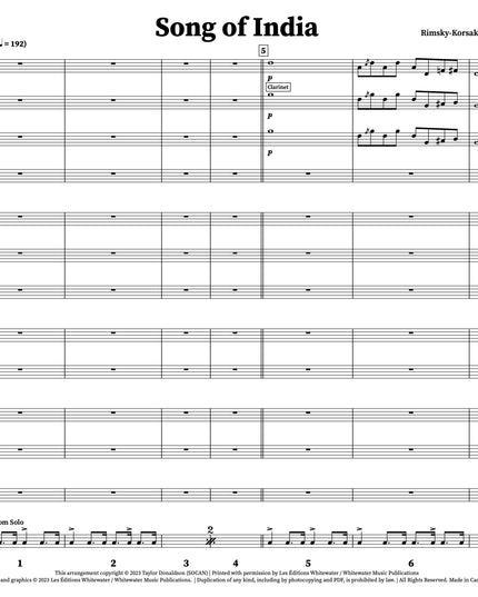 Song of India - arr. Taylor Donaldson (Little Big Band)