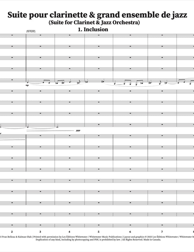 Suite for Clarinet and Jazz Orchestra - 1. Inclusion - Yvan Belleau / Kálmán Oláh