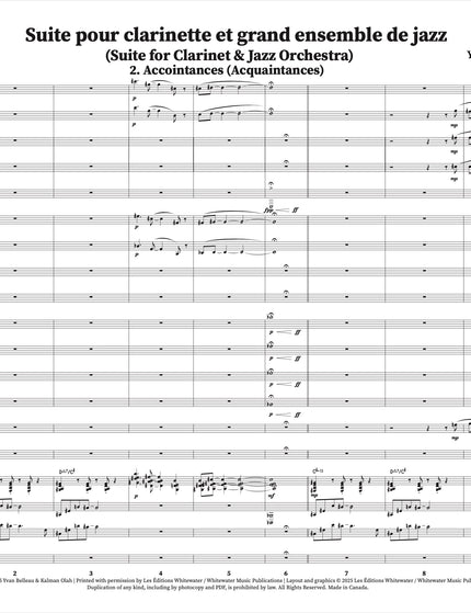 Suite for Clarinet and Jazz Orchestra - 2. Accointances (Acquaintances) - Yvan Belleau / Kálmán Oláh