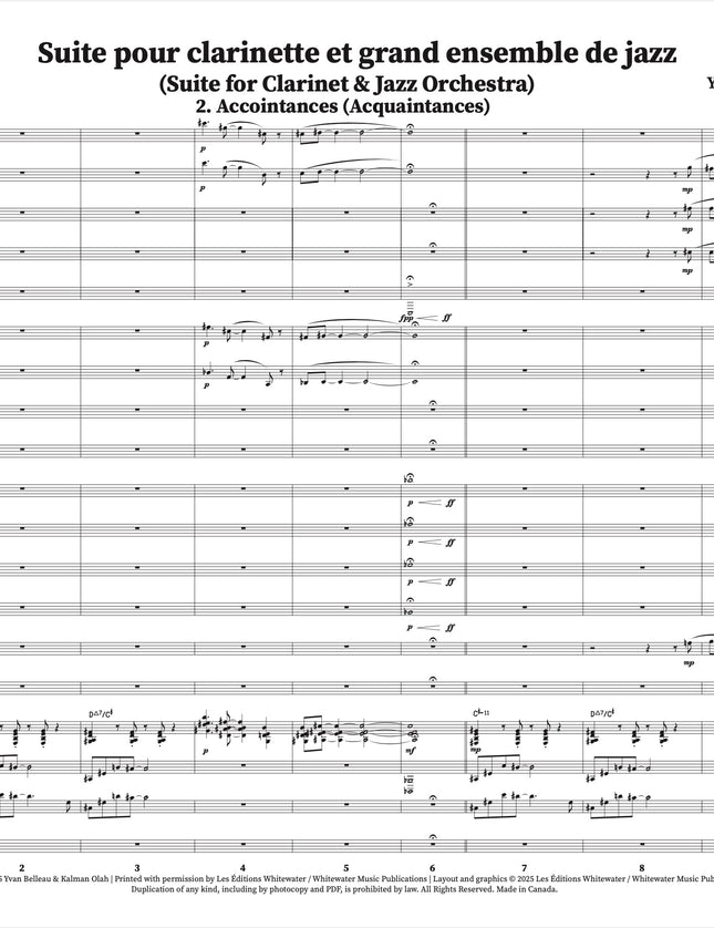 Suite for Clarinet and Jazz Orchestra - 2. Accointances (Acquaintances) - Yvan Belleau / Kálmán Oláh