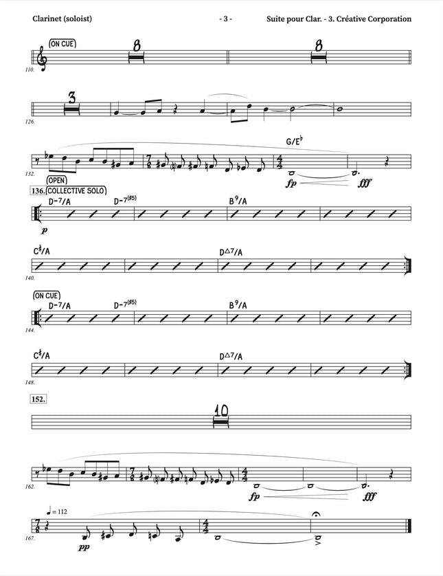 Suite for Clarinet and Jazz Orchestra - 3. Créative Corporation - Yvan Belleau / Kálmán Oláh