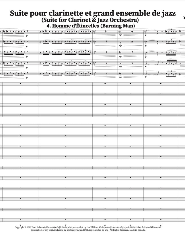 Suite for Clarinet and Jazz Orchestra - 4. Homme d'Étincelles (Burning Man) - Yvan Belleau / Kálmán Oláh