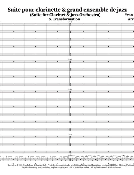 Suite for Clarinet and Jazz Orchestra - 5. Transformation - Yvan Belleau / Kálmán Oláh
