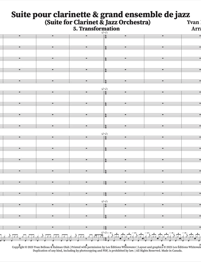Suite for Clarinet and Jazz Orchestra - 5. Transformation - Yvan Belleau / Kálmán Oláh