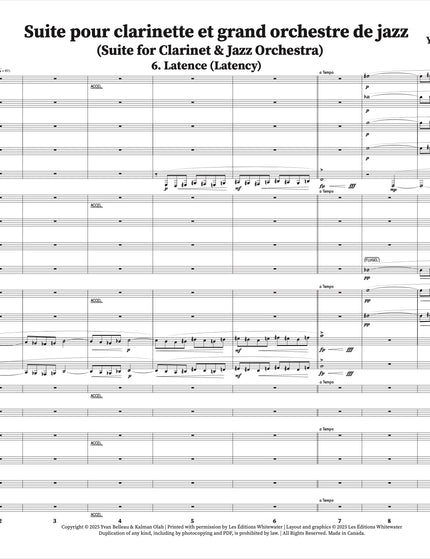 Suite for Clarinet and Jazz Orchestra - 6. Latence (Latency) - Yvan Belleau / Kálmán Oláh