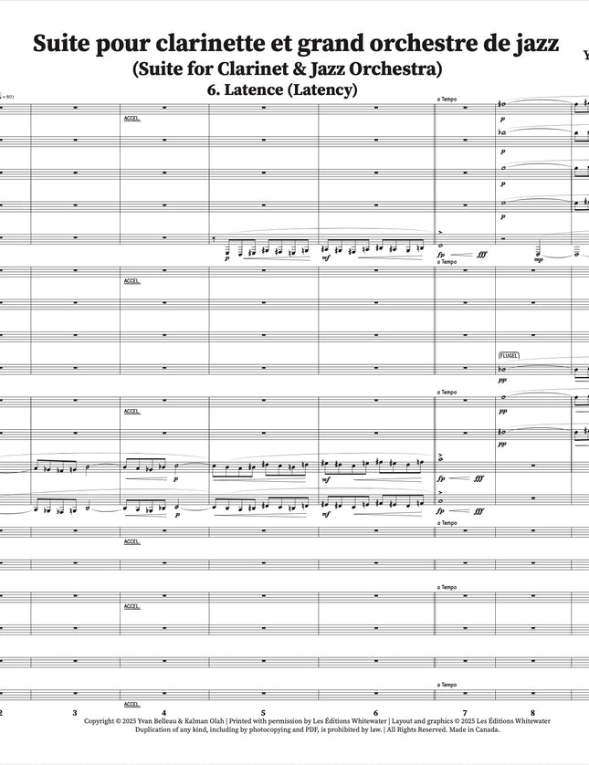 Suite for Clarinet and Jazz Orchestra - 6. Latence (Latency) - Yvan Belleau / Kálmán Oláh