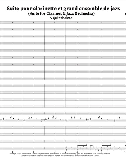 Suite for Clarinet and Jazz Orchestra - 7. Quintissime - Yvan Belleau / Kálmán Oláh
