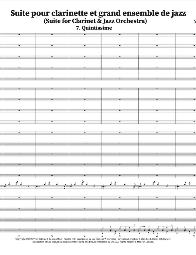 Suite for Clarinet and Jazz Orchestra - 7. Quintissime - Yvan Belleau / Kálmán Oláh