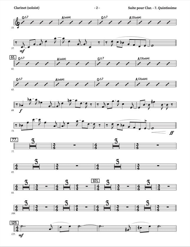 Suite for Clarinet and Jazz Orchestra - 7. Quintissime - Yvan Belleau / Kálmán Oláh