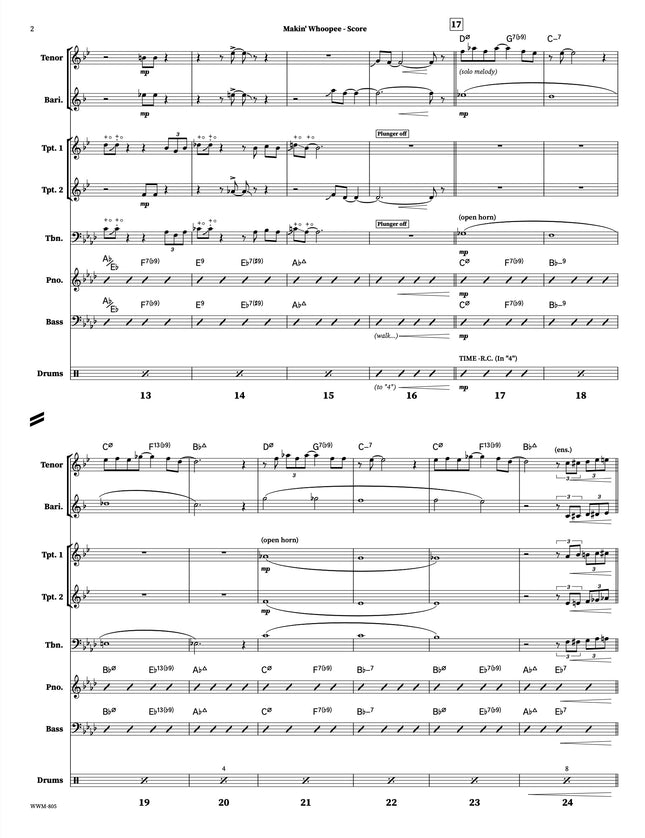 Makin' Whoopee (Octet) - arr. Michael Johancsik