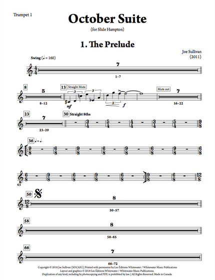 October Suite: 1. The Prelude - Joe Sullivan