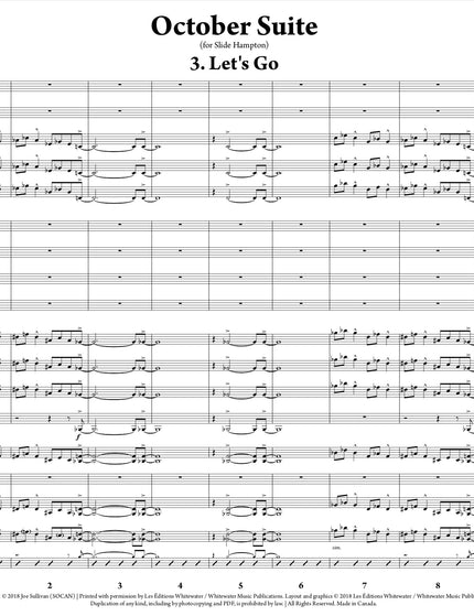 October Suite: 3. Let's Go - Joe Sullivan (Study Score)