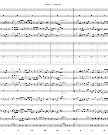 October Suite: 3. Let's Go - Joe Sullivan (Study Score)