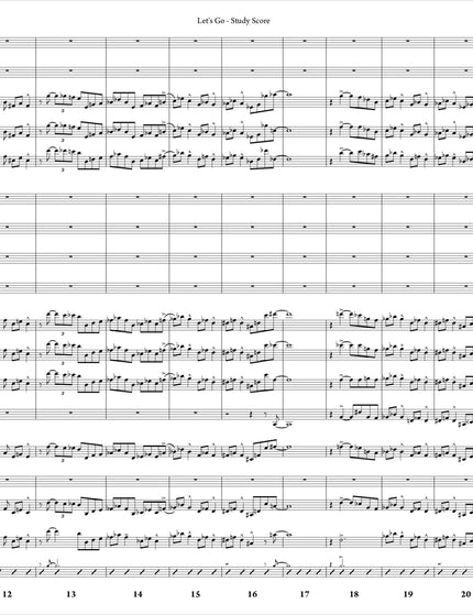 October Suite: 3. Let's Go - Joe Sullivan (Study Score)