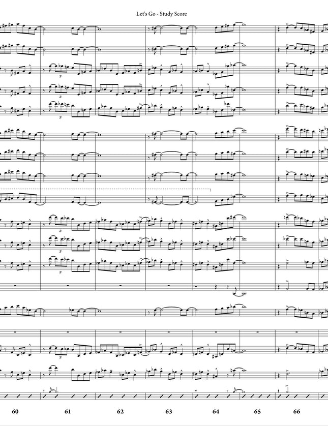 October Suite: 3. Let's Go - Joe Sullivan (Study Score)