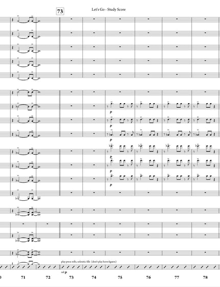 October Suite: 3. Let's Go - Joe Sullivan (Study Score)