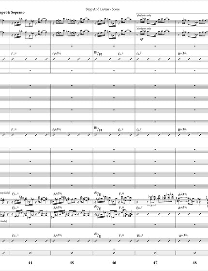 Stop And Listen - Joe Sullivan (Study Score)