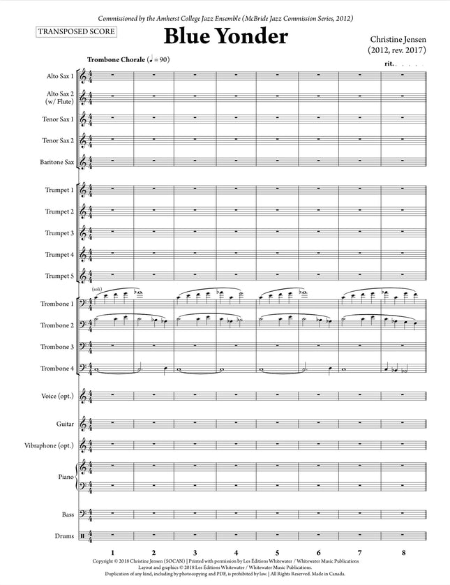 Blue Yonder - Christine Jensen (Study Score)