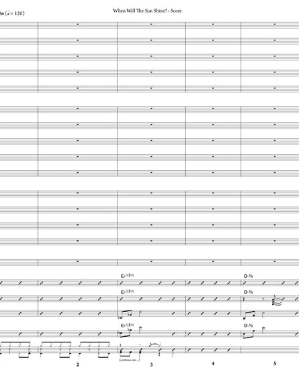 When Will The Sun Shine? - Greg Runions (Study Score)
