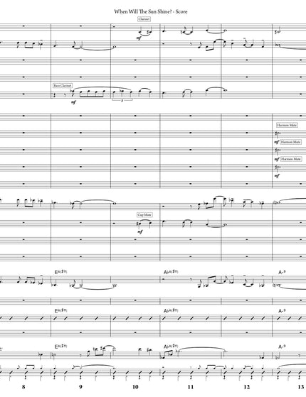 When Will The Sun Shine? - Greg Runions (Study Score)