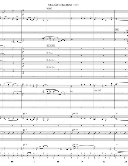 When Will The Sun Shine? - Greg Runions (Study Score)