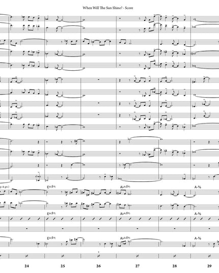 When Will The Sun Shine? - Greg Runions (Study Score)
