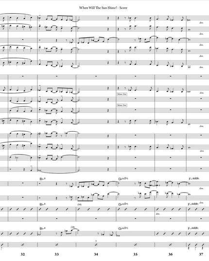 When Will The Sun Shine? - Greg Runions (Study Score)