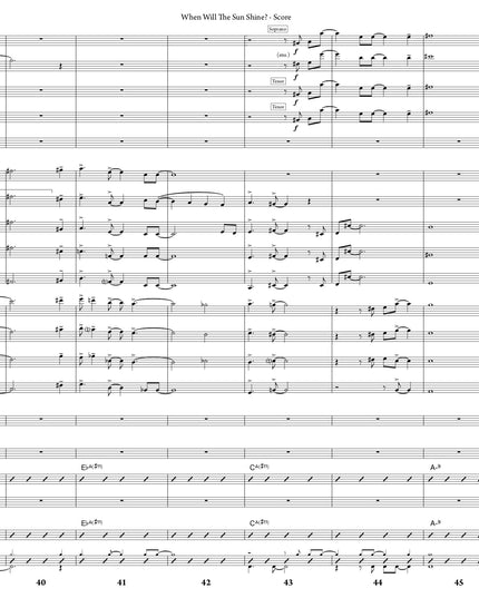 When Will The Sun Shine? - Greg Runions (Study Score)