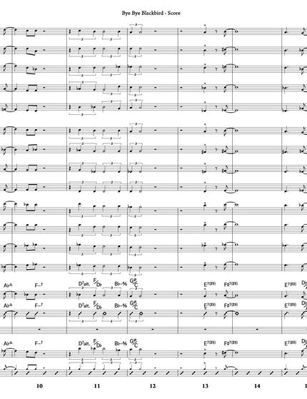 Bye Bye Blackbird - arr. Joe Sullivan
