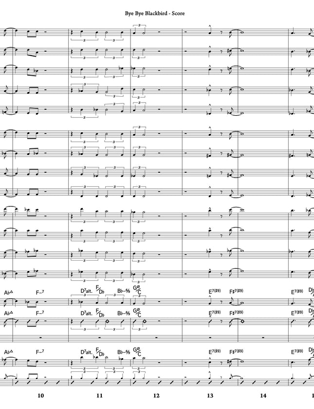 Bye Bye Blackbird - arr. Joe Sullivan
