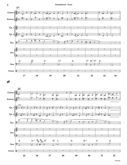 Greensleeves (Octet) - arr. Michael Johancsik