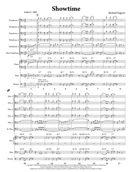 Showtime (6 Trombones & Rhythm) - Richard Gagnon