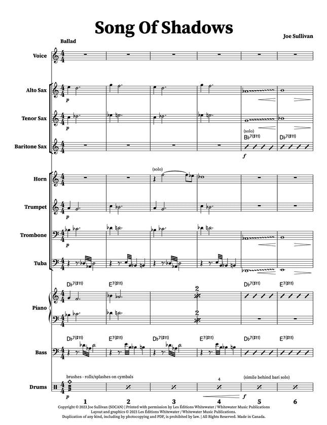 Song Of Shadows - Joe Sullivan